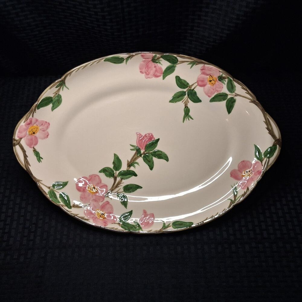 Vintage Franciscan Desert Rose 19" XL Oval Platter USA 1970s Serving Platter
